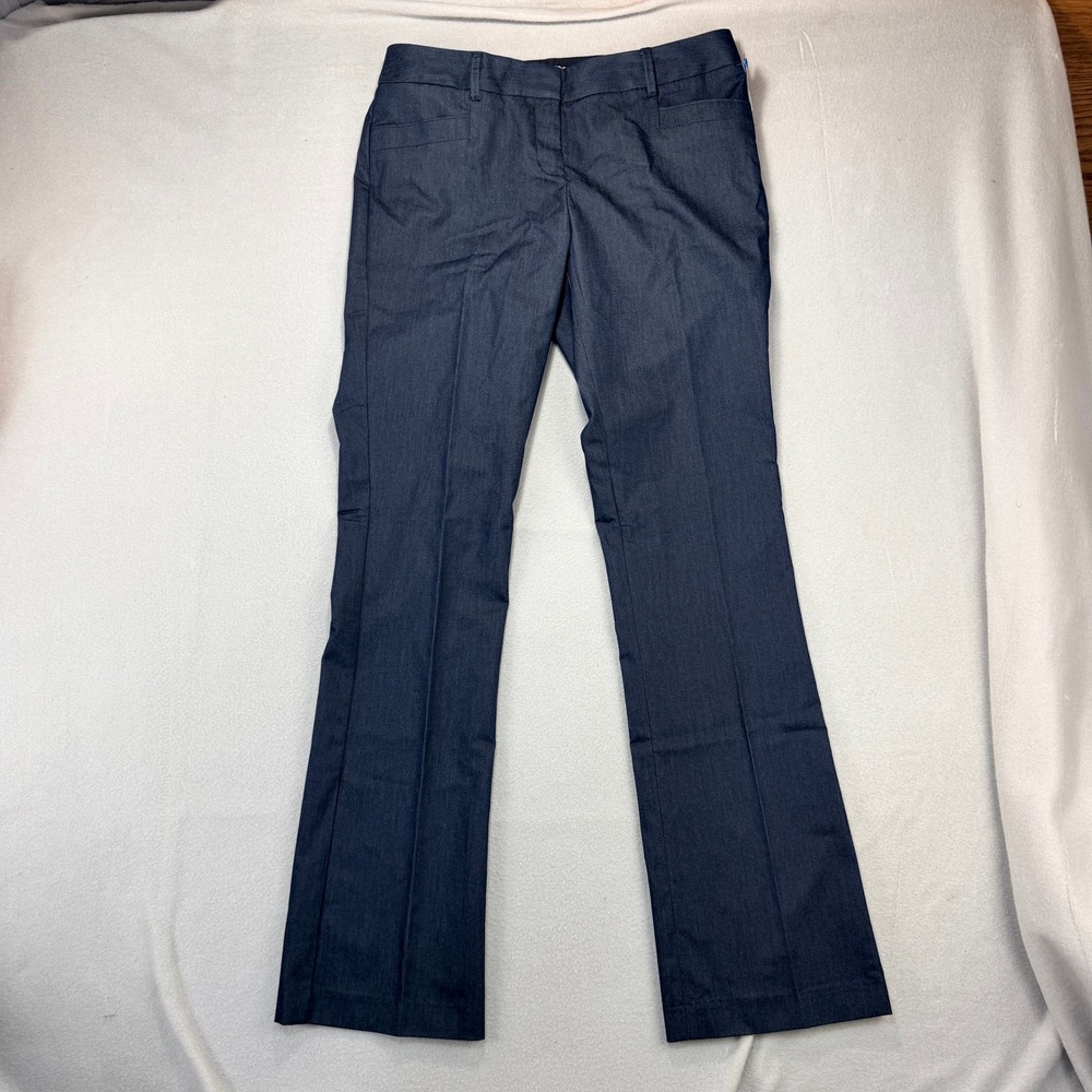 Express Columnist Barely Boot Pants Heather Navy Low Rise Dress Trousers 6R NEW